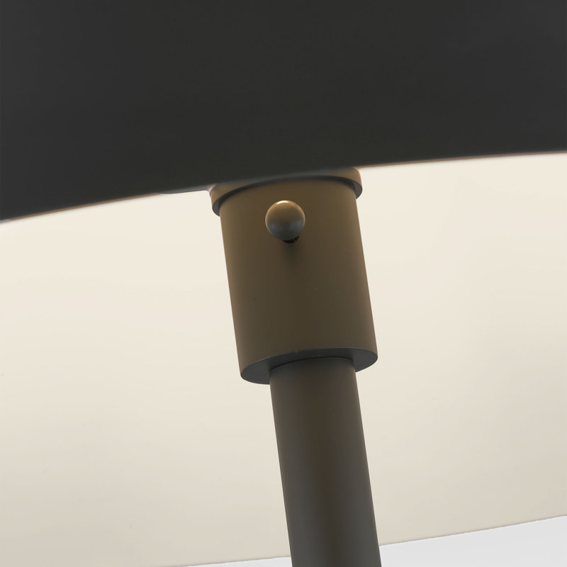 Kelly Wearstler Contra 1 Light Bedroom Home Office Living Room Lamp, Matte Charcoal Black, Matte Charcoal Black
