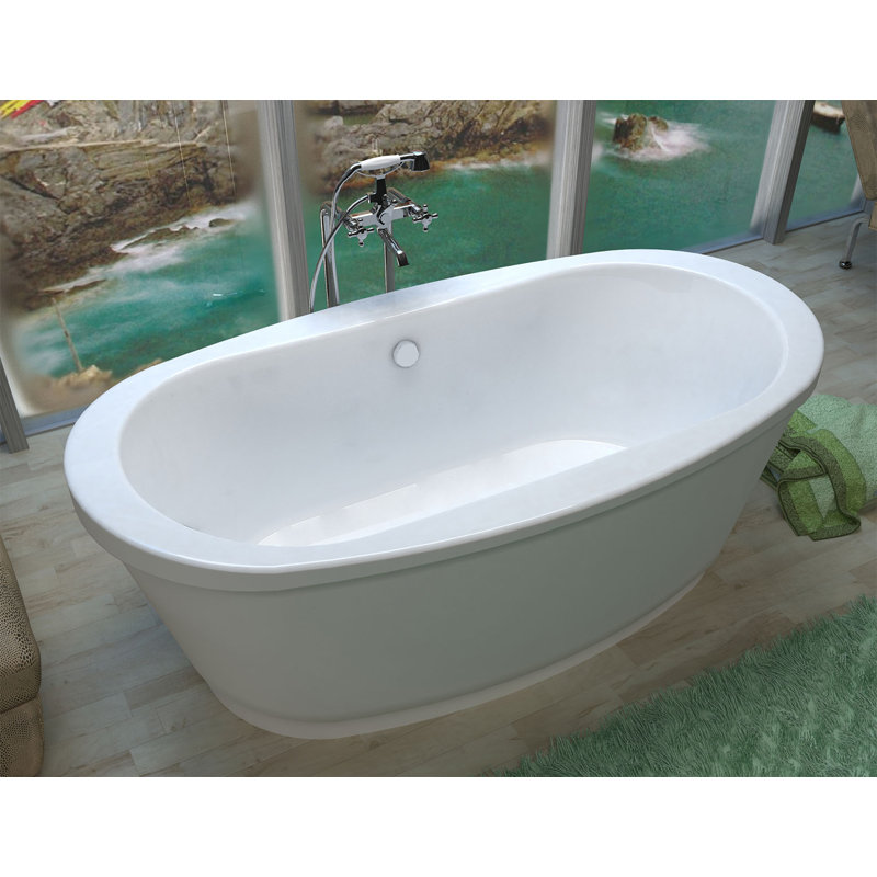 65.37'' x 35.37'' Soaking Acrylic Bathtub
