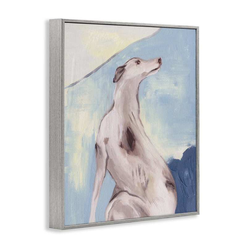 «Greyhound», peinture abstraite encadrée par Melissa Wang, Estampe numérique Farmhouse, H 20 po x l 16 po