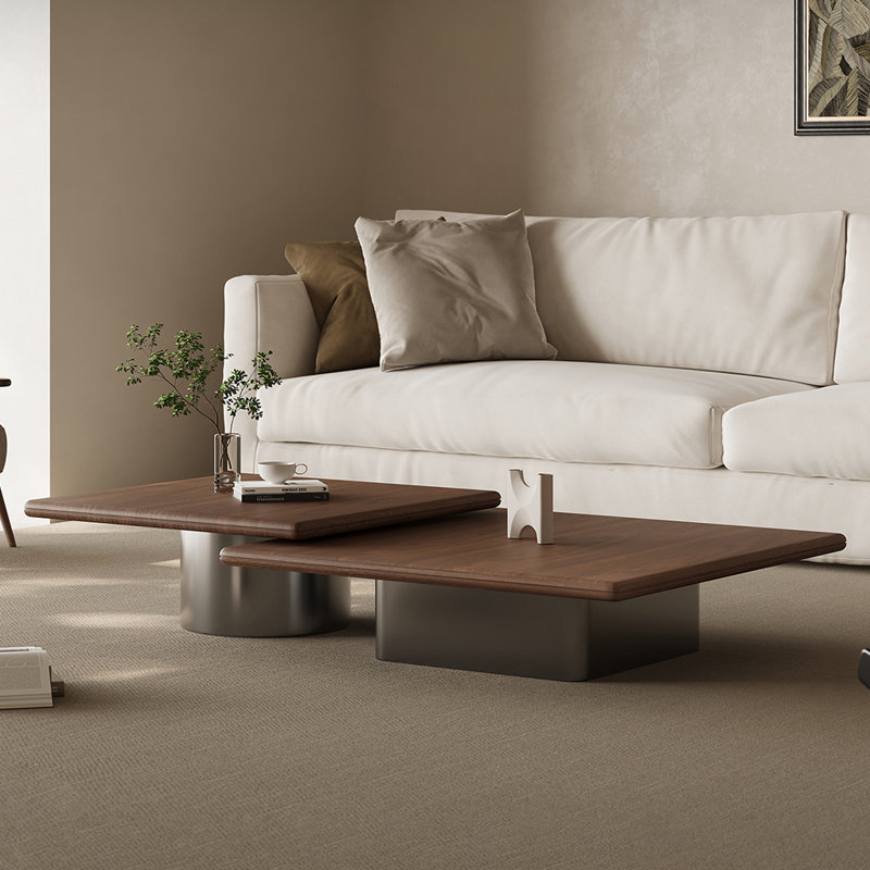 Table basse minimaliste en bois massif de style italien