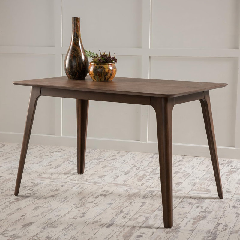 47.2" Dining Table With Solid Wood Legs, Walnut