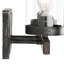 Éclairage pour meuble-lavabo noir à intensité variable à 2 lumières Cliona