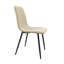 Ensemble de table de salle à manger 5 pièces avec base en métal, une table de salle à manger et chaises en lin-405770140