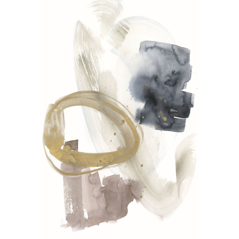 Golden Ring I by Jennifer Goldberger - Wrapped Canvas Painting, 30cm H x 20cm W x 3.8cm D