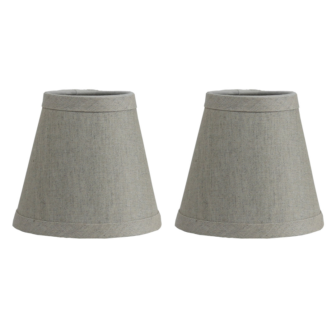 4.5" H Linen Empire Lamp Shade ( Clip On ) (Set of 2) George Oliver 