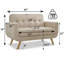 Fauteuil d'appoint avec revêtement en lin Janeil-498589571