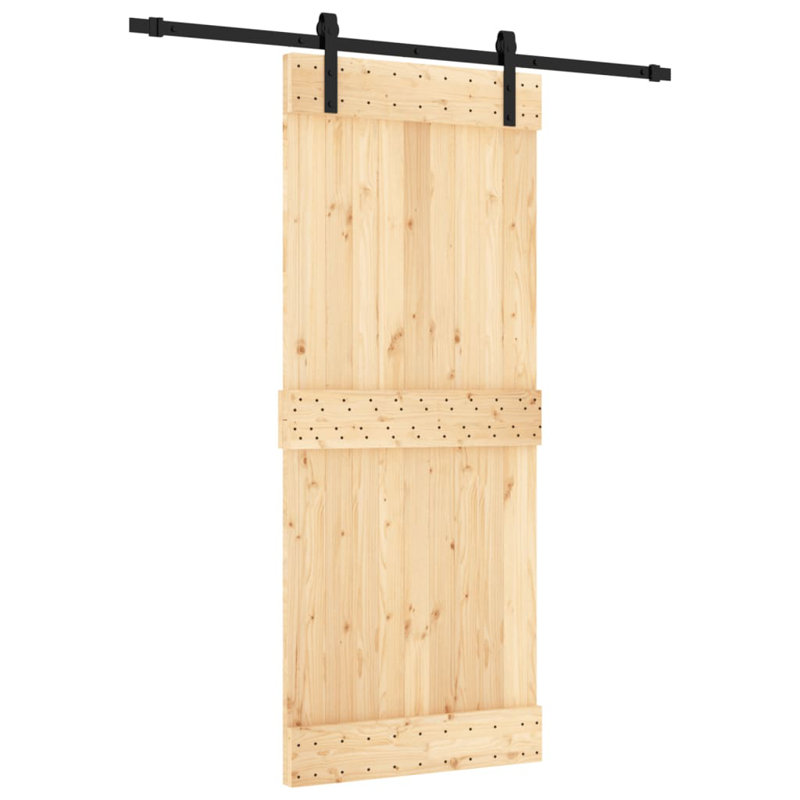 Porte coulissante avec quincaillerie Vidaxl, 33,5 po x 82,7 po