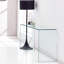 Console de travail en verre transparent - Bureau polyvalent avec une surface lisse et une conception simple attrayante pour le bureau