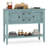 Buffet Sideboard Cabinet Entryway Console Table with 2 Doors and 2 Drawers Blue-1849609016