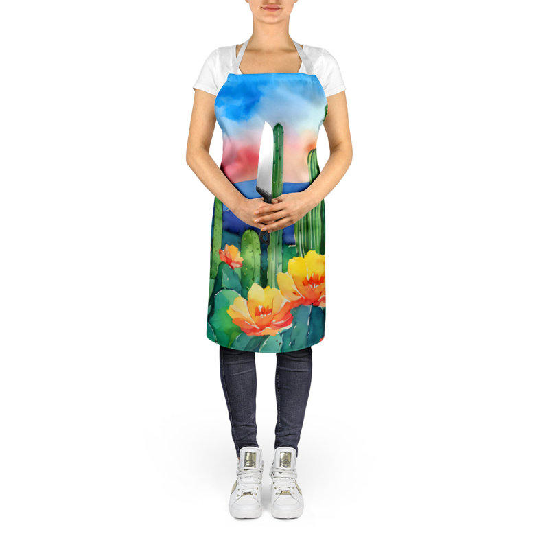 Tennessee Iris in Watercolor Apron, Arizona Saguaro Cactus Blossom