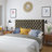 Tufted Upholstered Queen Size Bed Headboard in Modern Button Design, Adjustable Solid Wood Head Board, Solid Wood Head Board with Durable Metal Legs in Bedroom-377806114