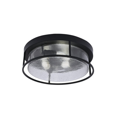 Flush Mount With Clear Bubble Glass