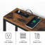 Console étroite avec prise de courant - Table d'entrée brun rustique