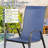  Patio Dining Set For 6, Outdoor Table And Chairs With 1.69″ Umbrella Hole, All Weather Patio Furniture Set, 30"X 55" Table And Stackable PVC-coated polyester Chair, For Lawn, Deck (Umbrella Not Included) (Gray Table and Navy Blue chairs)-1886006090-1896789701