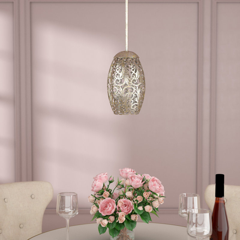 Strattenburg 1 - Light Golden Silver Single Pendant