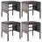 Chislett Wood Patio Dining Set with-2140760611
