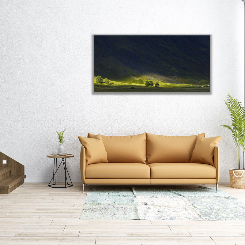 Glen Coe Valley, Écosse - reproduction d'art sur toile, H 10 po x l 20 po