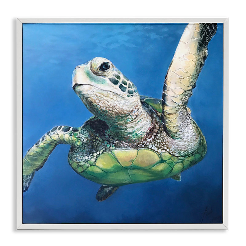 «Sheldon Turtle Portrait», reproduction d'art par estampe numérique, design par Linda Sperruche, H 12 po x l 12 po