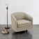 Applewold Upholstered Swivel Barrel Chair with Solid Wood Base