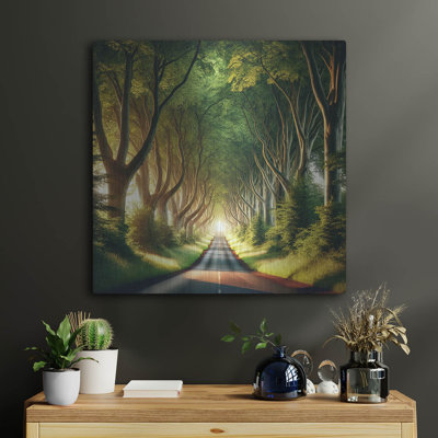 Millwood Pines 'Tree Lined Road' by Rey Klimt Metal Wall Art
