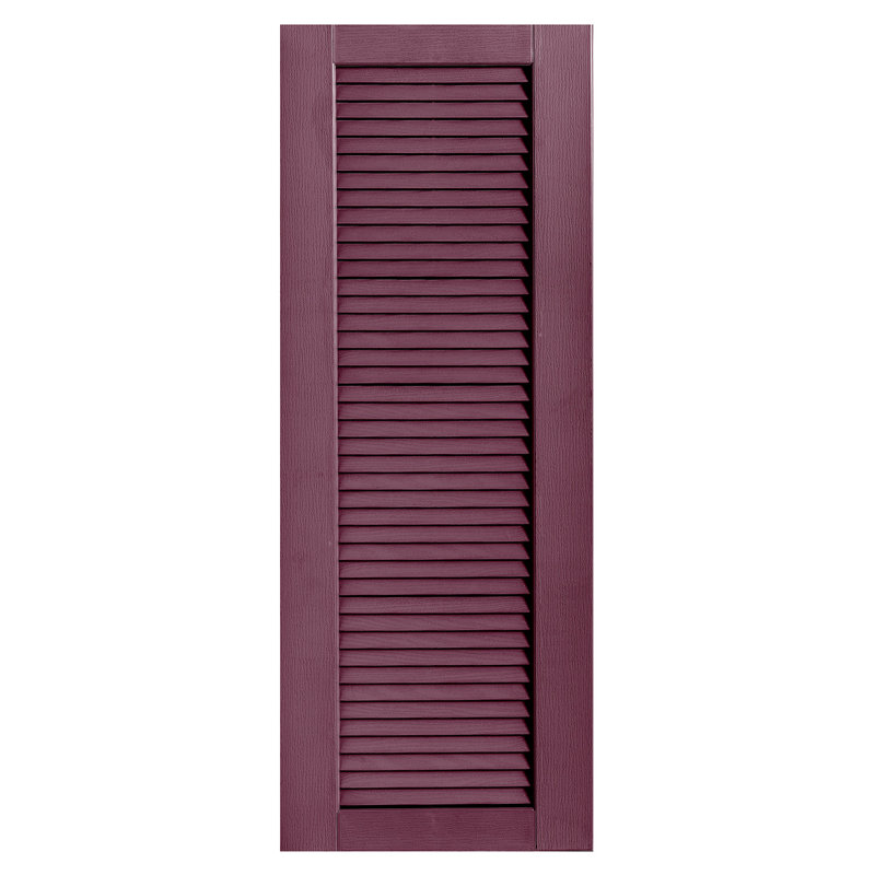Paire de volets à persiennes droites, 33 po, Bordeaux, 18 po