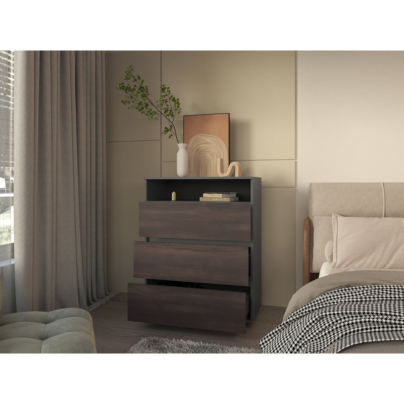 Tiroir Aberdeen, chambre, gris mat