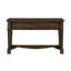 Console classique marron avec 2 tiroirs et finition bronze antique, idéale pour agrémenter un mur. Style rectangulaire traditionnel, glissières lisses, hauteur 77,5 cm (30,5 po).