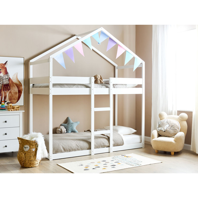 Flandria Solid Wood Bed, White