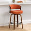 Tabouret de bar pivotant en bois cintré Mid-Century moderne-123619166