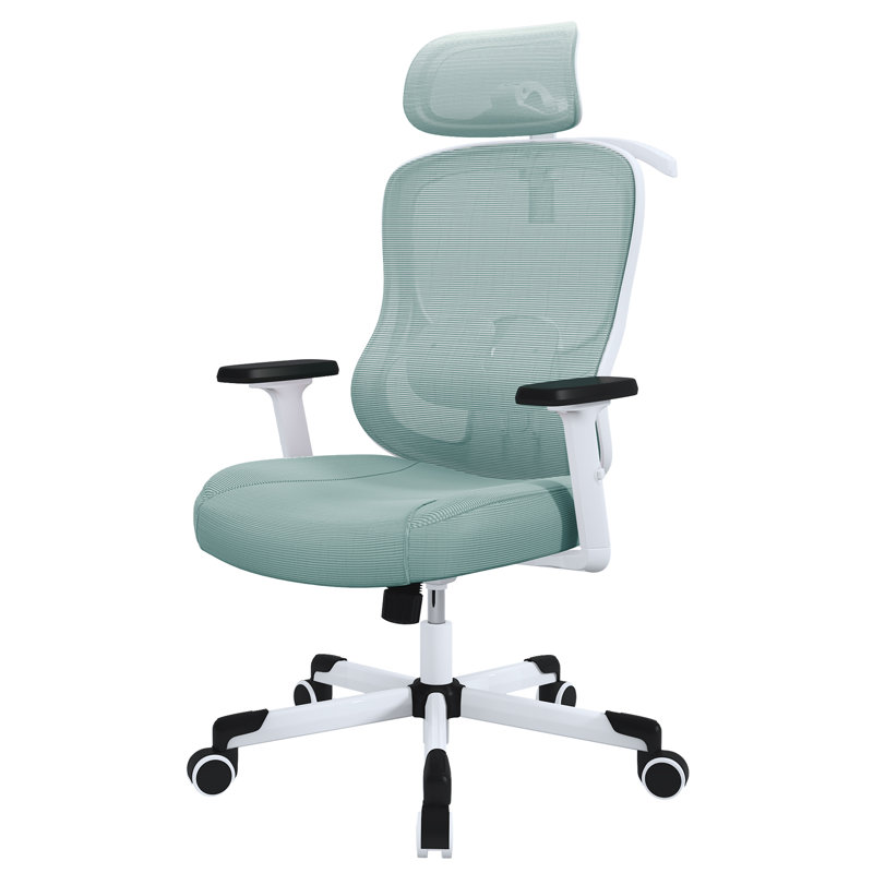 Fauteuil de bureau ergonomique Mazlack, Bleu