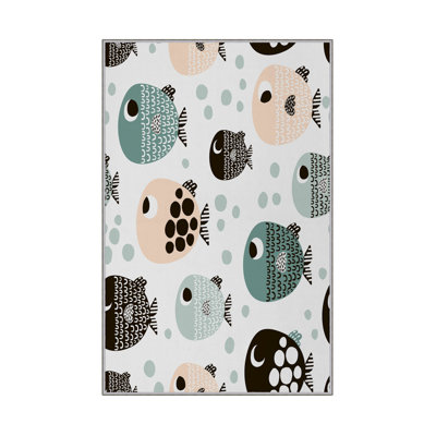 Tapis tissé élégant (4 x 6 pi), 100% polyester, d'une hauteur de poils de 0,4 po | Antibactérien, antidérapant sous la surface | Lavable à la machine, impression numérique 3D | Parfait pour le salon, la chambre à coucher et la décoration intérieure