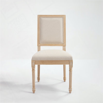 Upholstered Dining Chair with Wood Legs