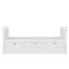 Lit plateforme simple avec tiroirs et lit gigogne, lit de jour en bois massif, sans sommier, blanc-1183610791