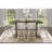 Rustic Look Distressed Gray Finish Counter Height Dining Table Solid Rubberwood Kitchen Dining