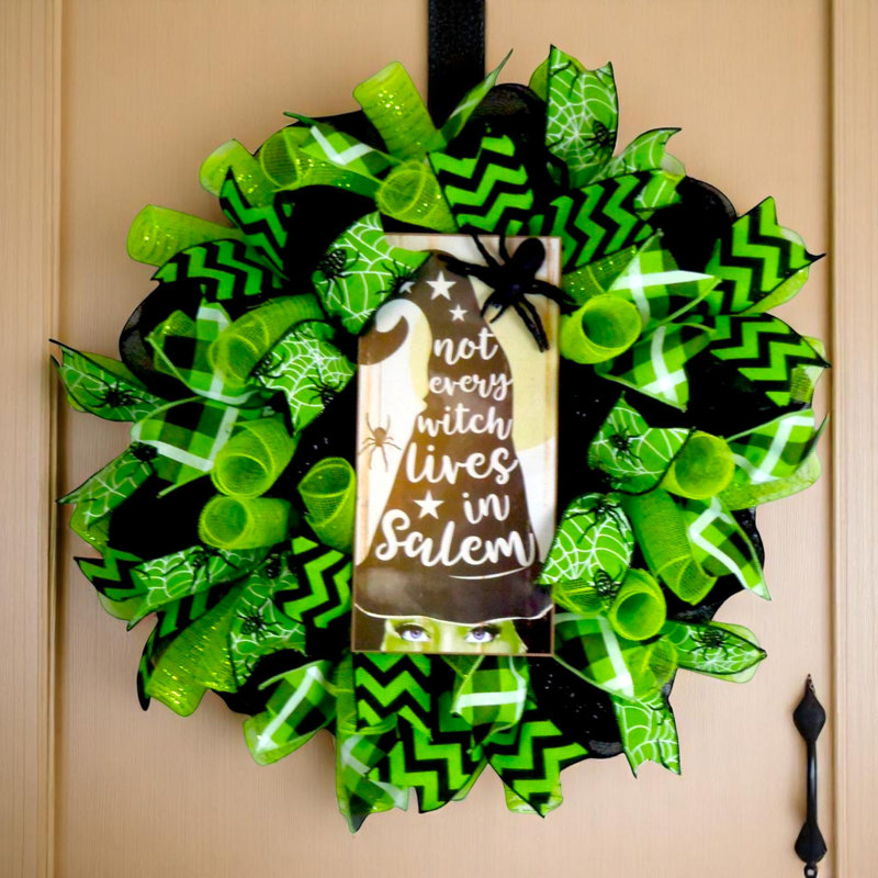 Halloween Salem Witch 24" Wreath