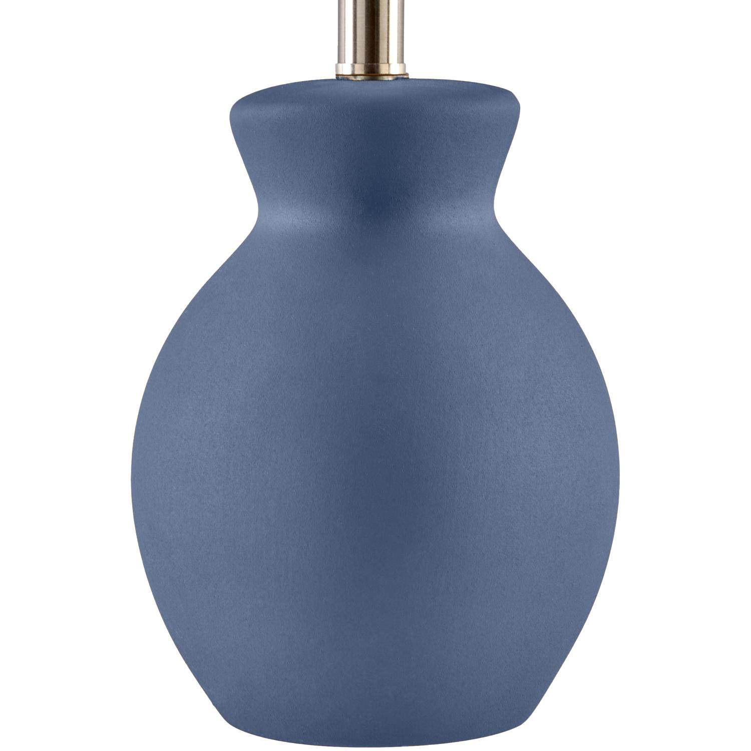 Momsen Scallop Shade Matte Lamp, Blue, White, 15"H x 8"W x 8"D