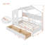 Lit en bois avec 2 tiroirs, lit pour enfant avec tablette de rangement-267656343