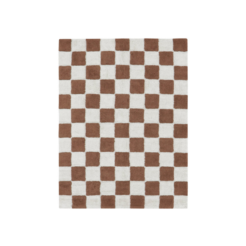 Tapis rectangulaire en coton tissé à la main Little Chefs, Rectangle 4 pi x 5 pi 3 po
