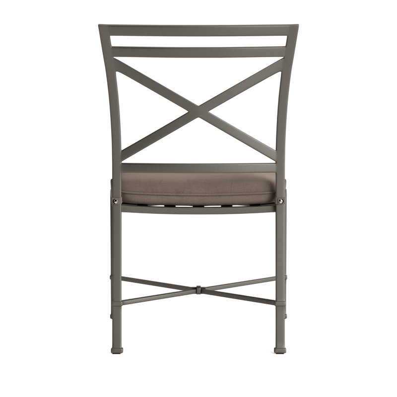 Venetian Outdoor Dining Side Chair, Fusion Moccasian, Brown, Mica