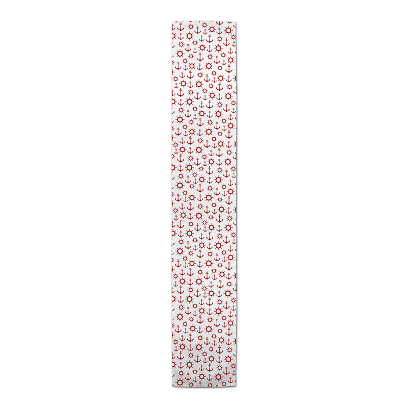Chemin de table Athos, 90 po x 16 po, Rouge / blanc