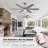Ceiling Fan With Led Light, Remote Control, Reversible Motor, 5 Cct, Solid Wood Blades-1319788438-1319675417-1319675419