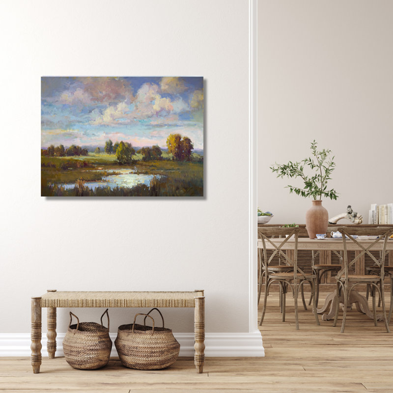 John Beard Collection''s Low Country Daybreak On Giclee Canvas Hand Embellished Art, 30" H x 40" W x 2" D, Unframed