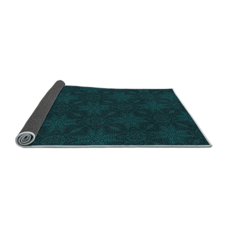 Tapis bleu sarcelle, Rond 6 pi