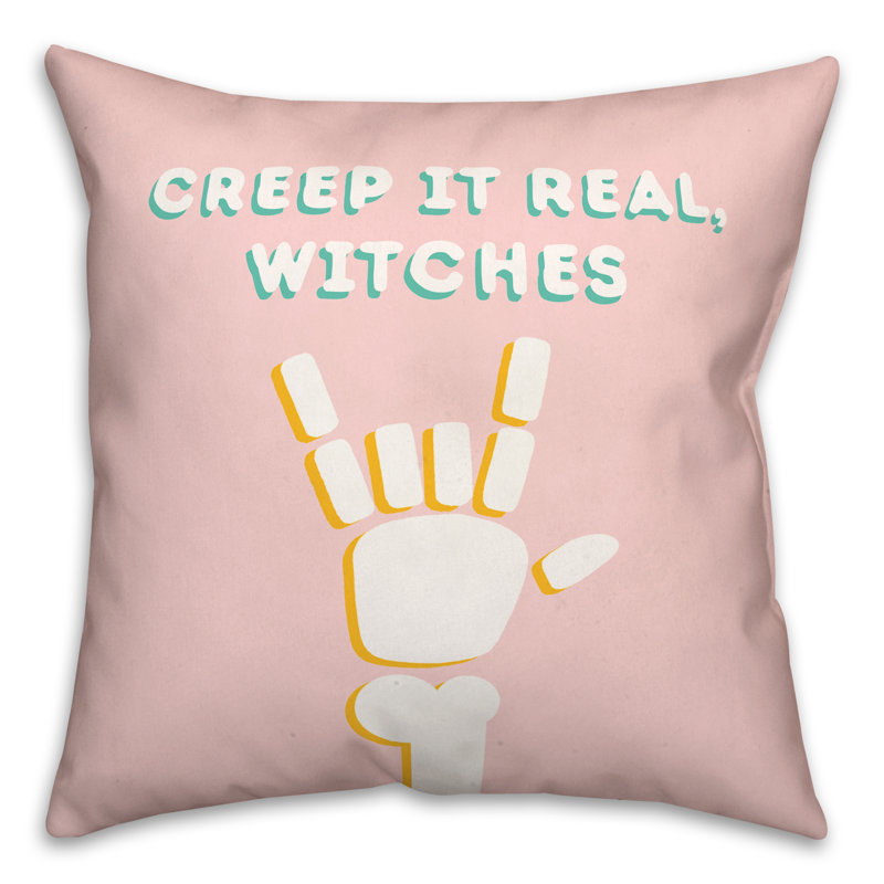  Housse et insert de coussin carré Creep It Real Witches, 18" x 18"