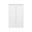 Meuble de cuisine mural 2 portes - 3 étagères, à monter soi-même, 30,5 cm (P) x 68,5 cm (L) x 106,5 cm (H), blanc