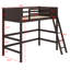 Lit mezzanine en bois avec échelle-641286625
