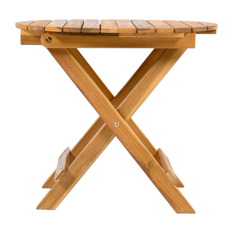 - Table d'appoint en bois pliable fini, peu encombrante, facile à déplacer et peu encombrante