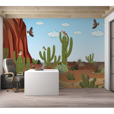 Premium Wallpaper Wall Mural - Desert Wildlife Scene
