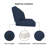 Sunbrella® Outdoor Sofa Cushion Set with 5" High-Density Foam, Pack of 3 Seat Back Cushions-111621044
