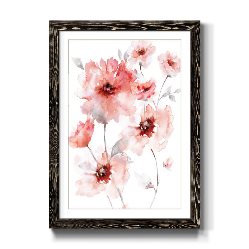 Translucide Blush I - reproduction de photo encadrée sur papier, Noir, H 37,5 po x l 27,5 po x P 1,5 po